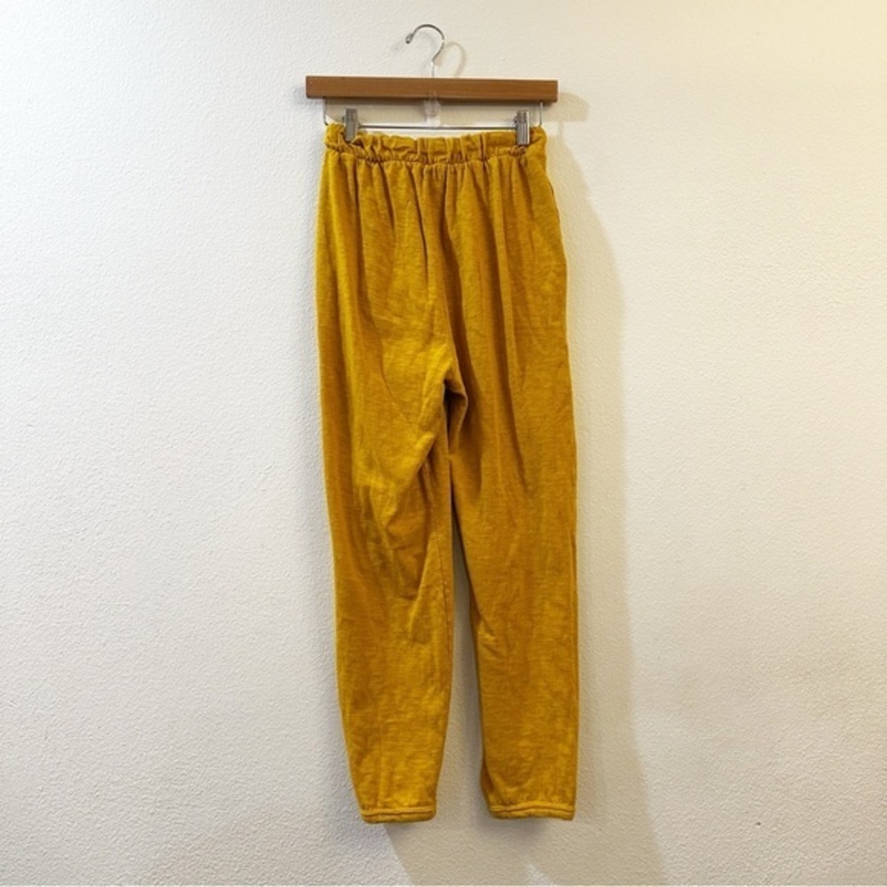 Free People Beach Culver City Pleated Slouchy Pants Size‎ XS Yellow Boho Casual - Picture 6 of 11
